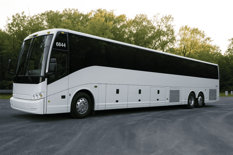 exterior of Fontana Minibus Company coach bus