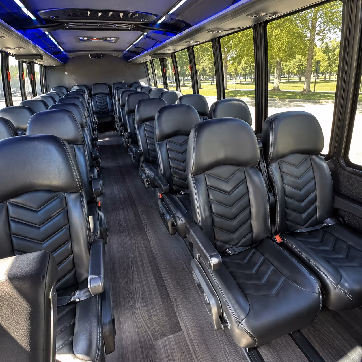fontana 28 passenger minibus inside