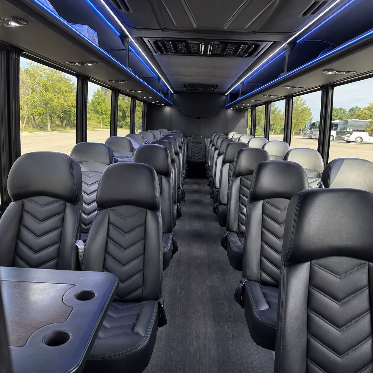 fontana 28 passenger minibus interior