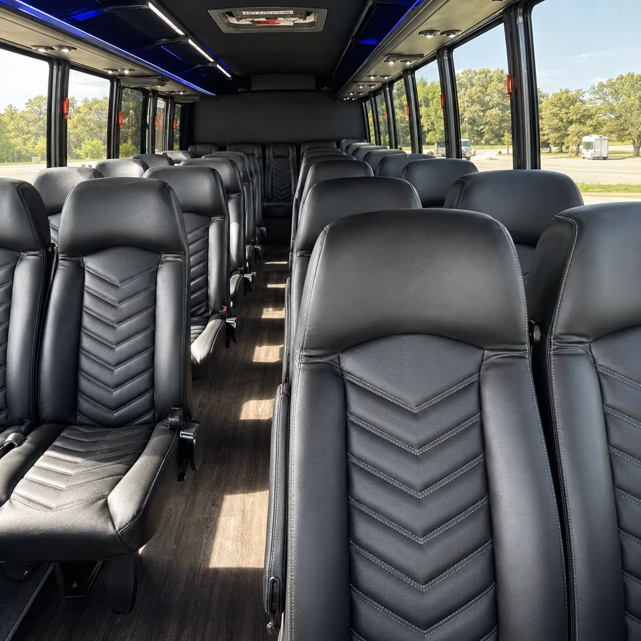fontana 35 passenger minibus inside