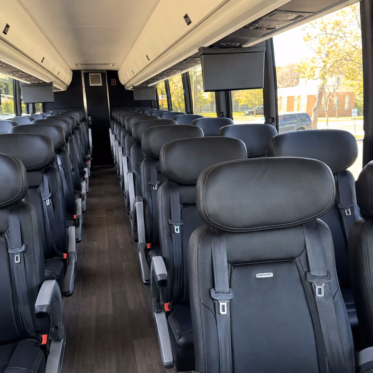 fontana 45 passenger charter bus inside