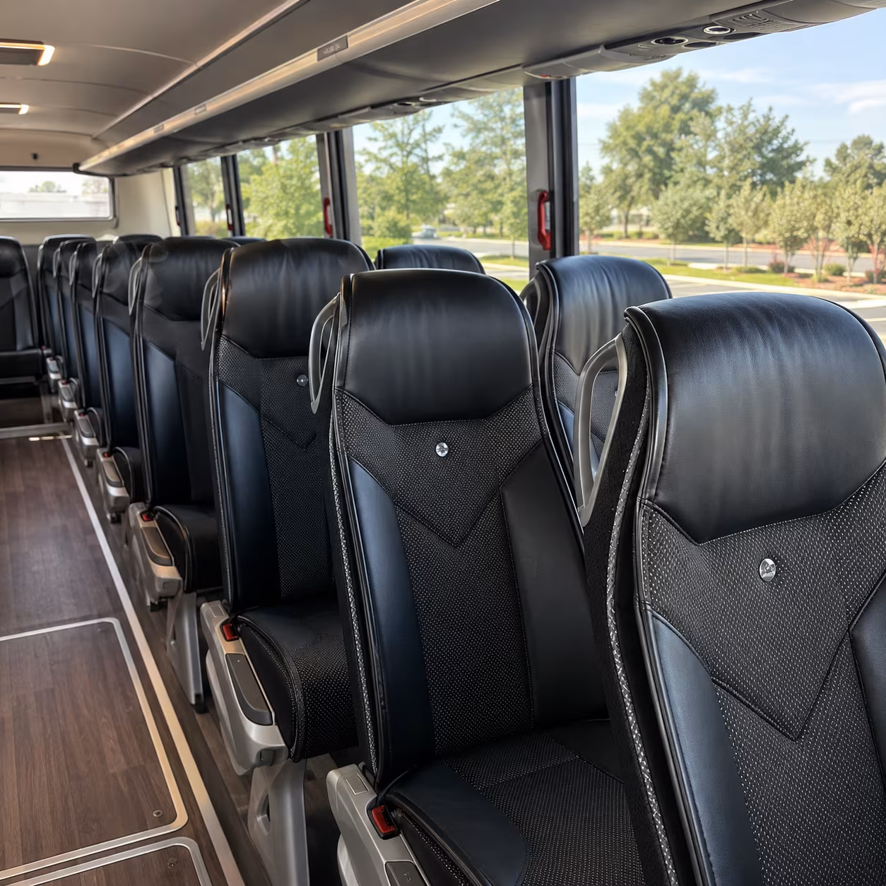fontana 45 passenger charter bus interior