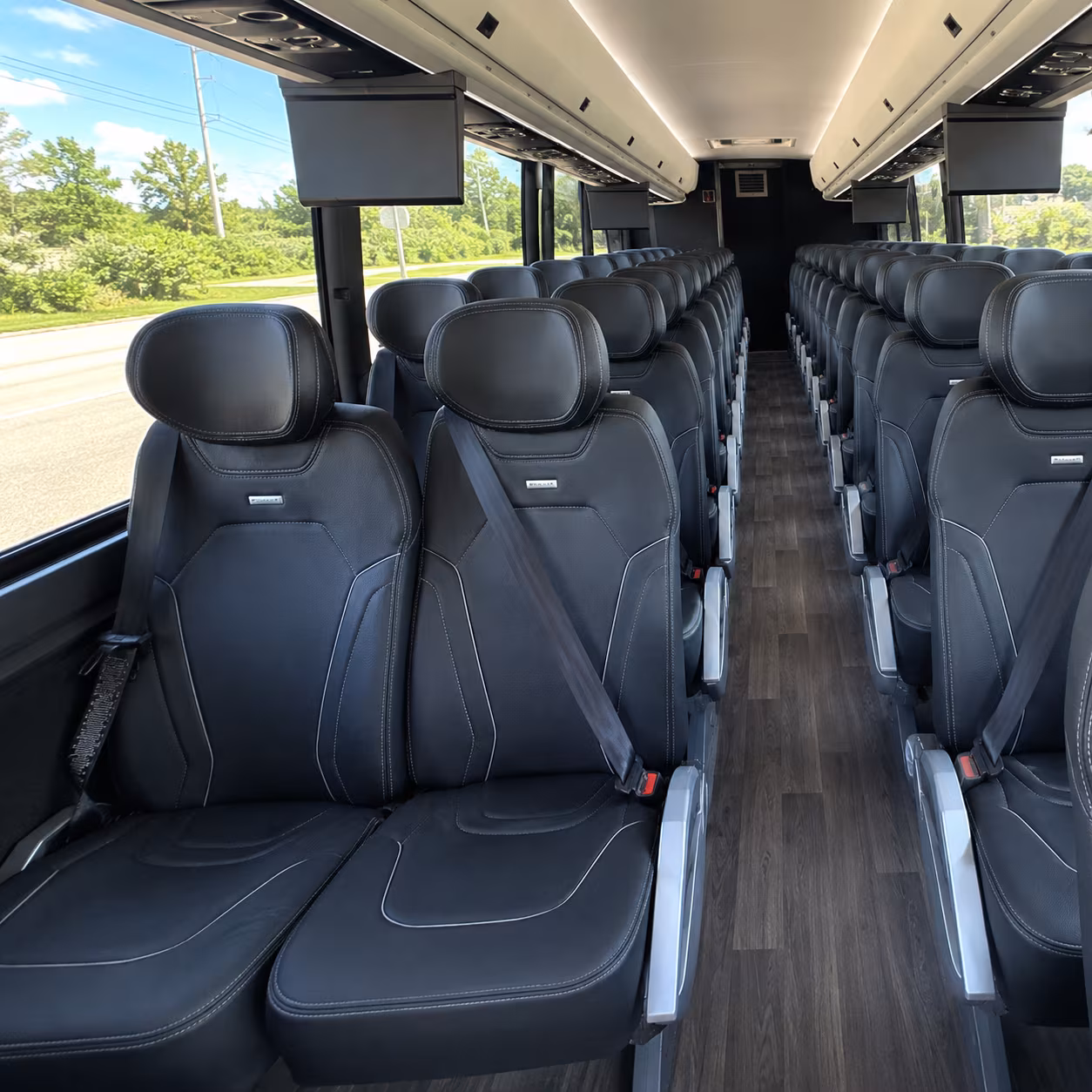 fontana 47 passenger charter bus inside