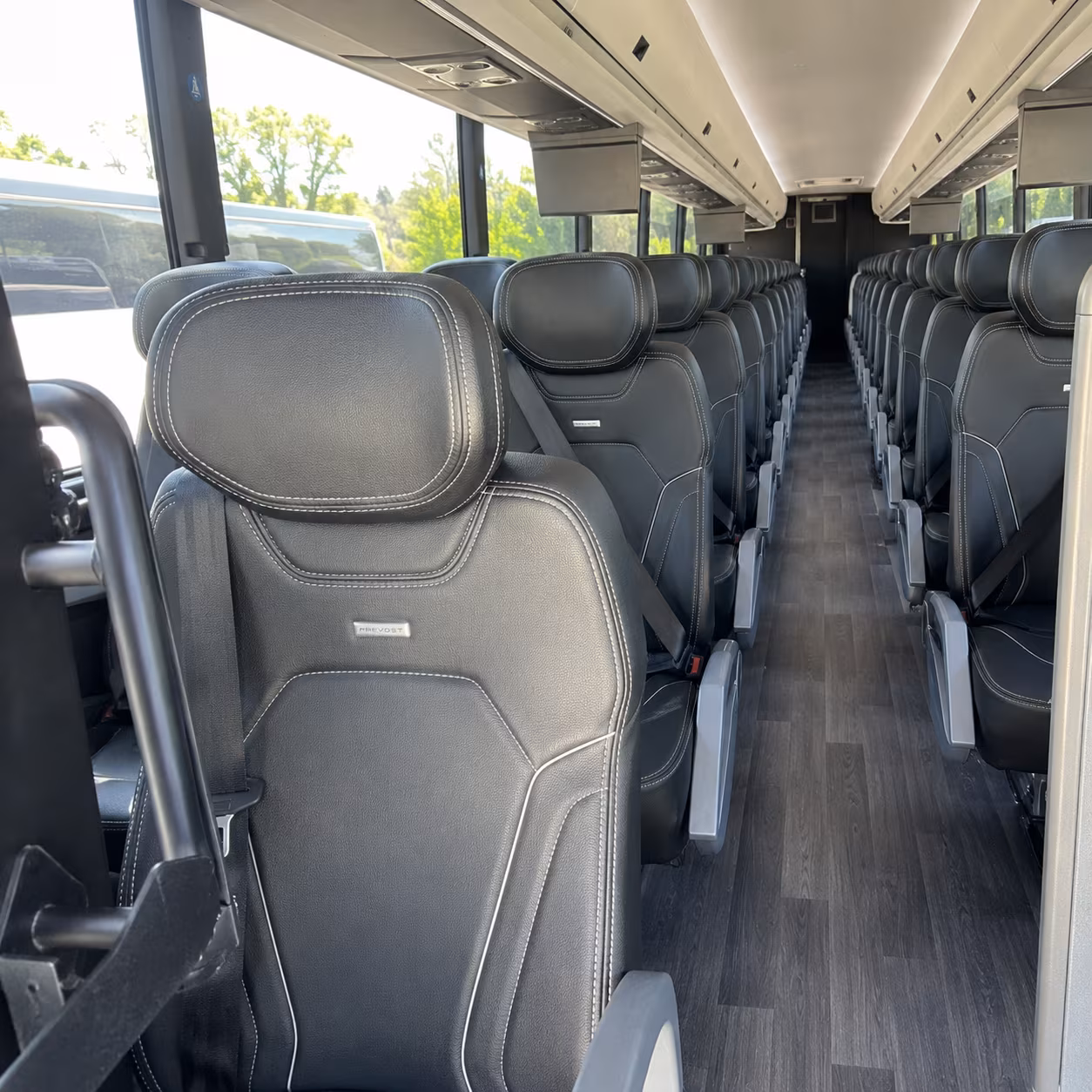 fontana 47 passenger charter bus interior