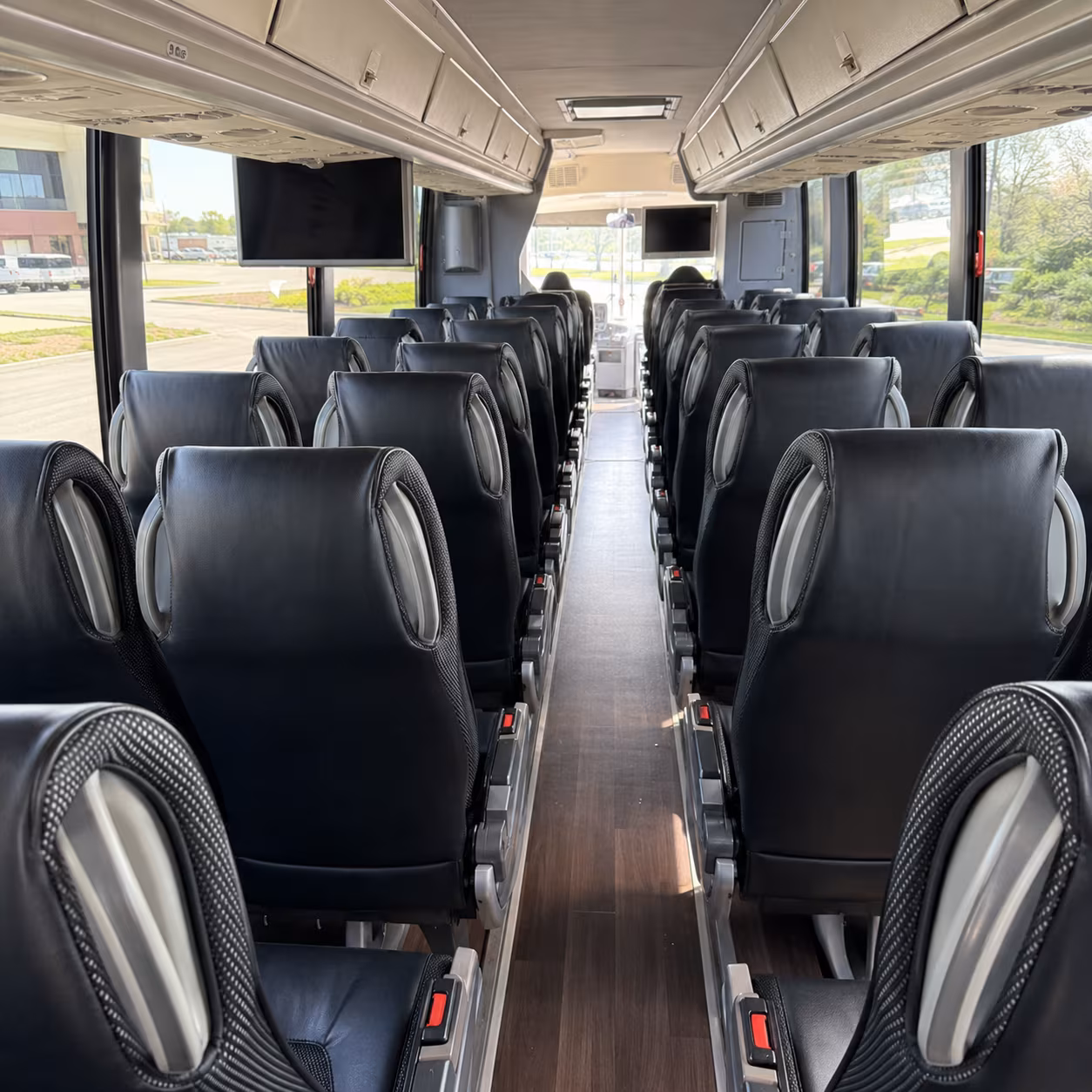 fontana 56 passenger charter bus inside