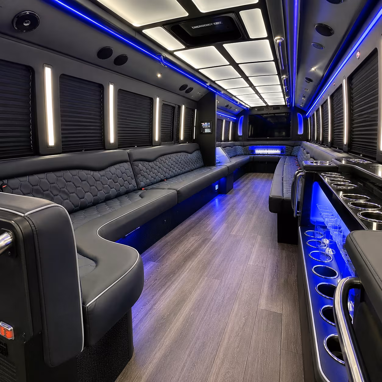 fontana party bus interior